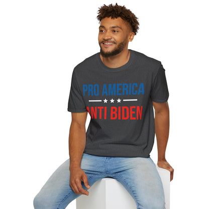 Pro America Anti Biden Flag Impeach Joe Biden Anti-Biden 8646 T-Shirt Men Women