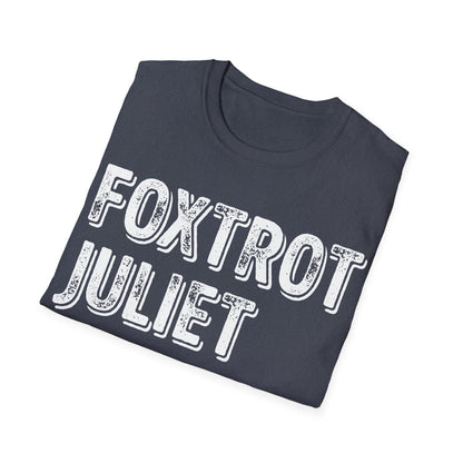 Retro Vintage Foxtrot Juliet Bravo T-Shirt For Men Women