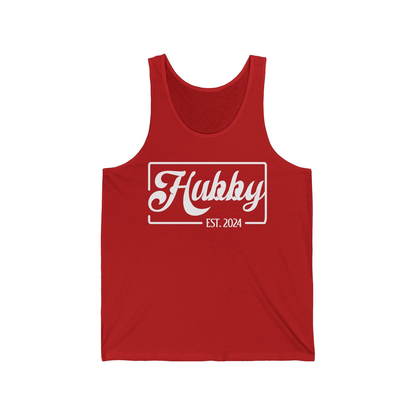 Hubby Est 2024 Just Married Honeymoon Wedding Couples Tank Top For Men Tank Top