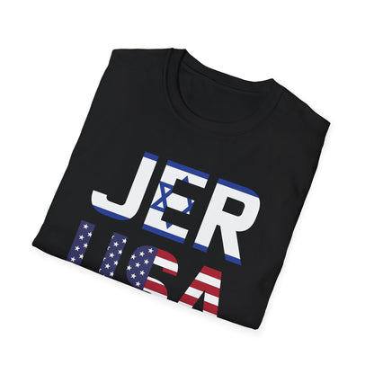 Jerusalem City Usa Israel Flag Jewish Support Jerusalem T-Shirt For Men Women T-Shirt