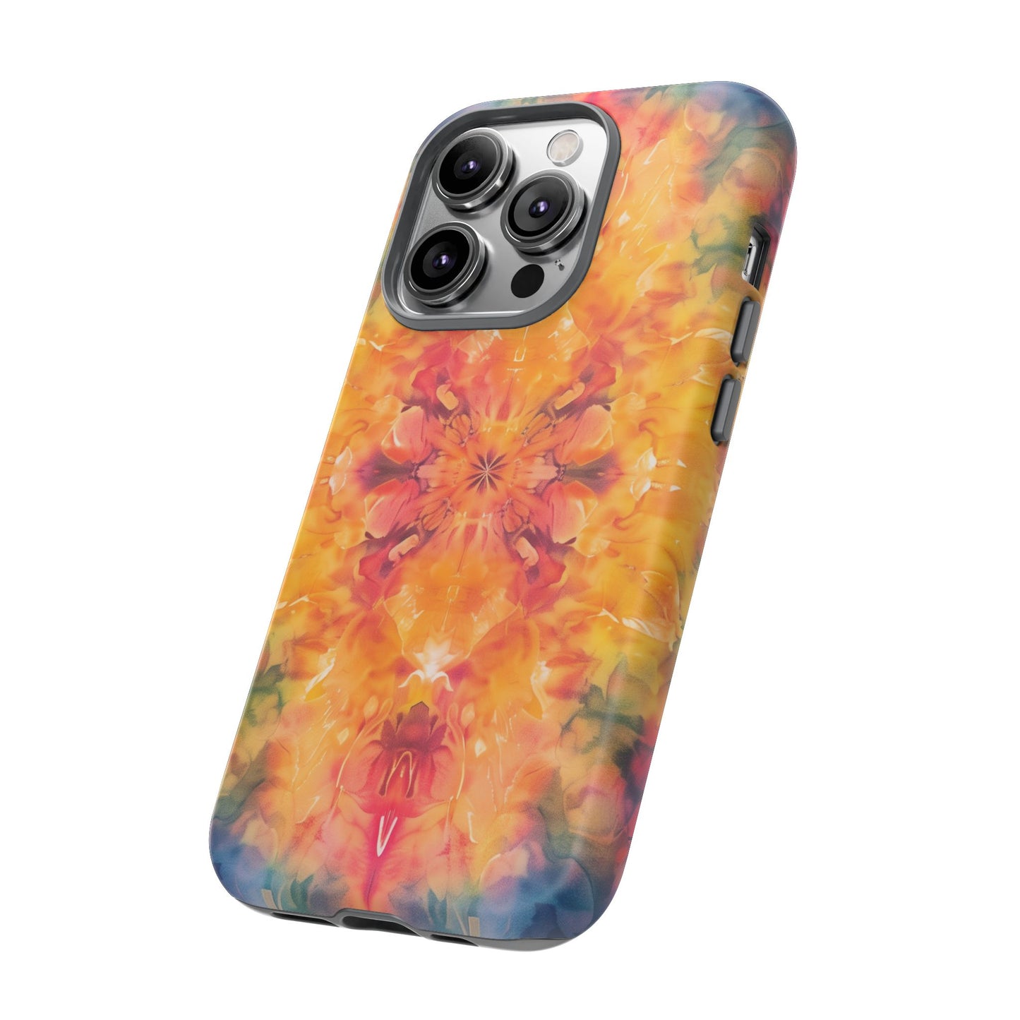 Tie-Dye Dream Pattern iPhone 13 14 15 16 Pro Max Plus Case Wireless Charging Compatible Tough Cases Protection, Magnetic Phone Case for iPhone Classic Series