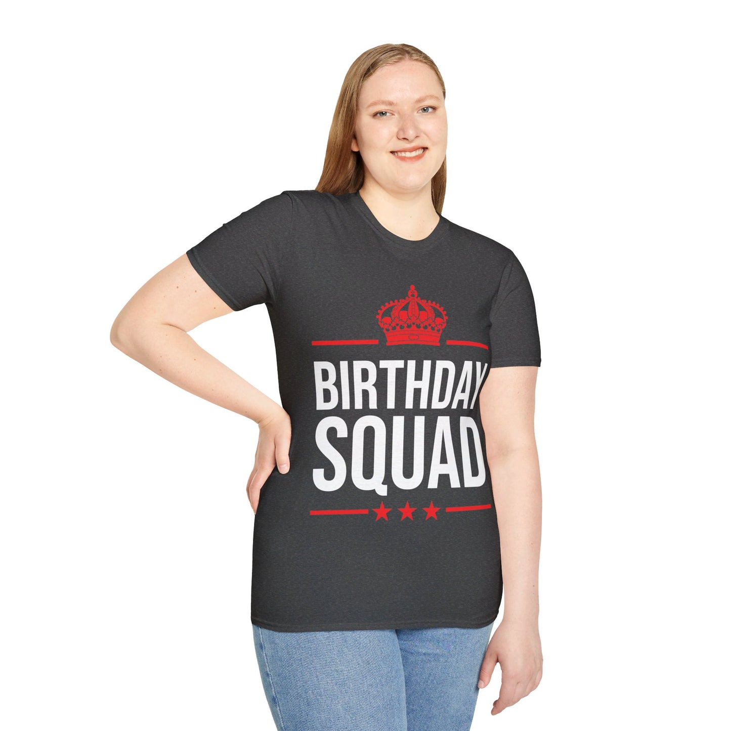 Funny Birthday Squad For Birthday Celebration T-Shirt For Men Women Kids