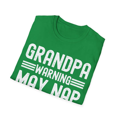 Funny Men Grandpa Warning May Nap Suddenly at Any Time Vintage Father Day