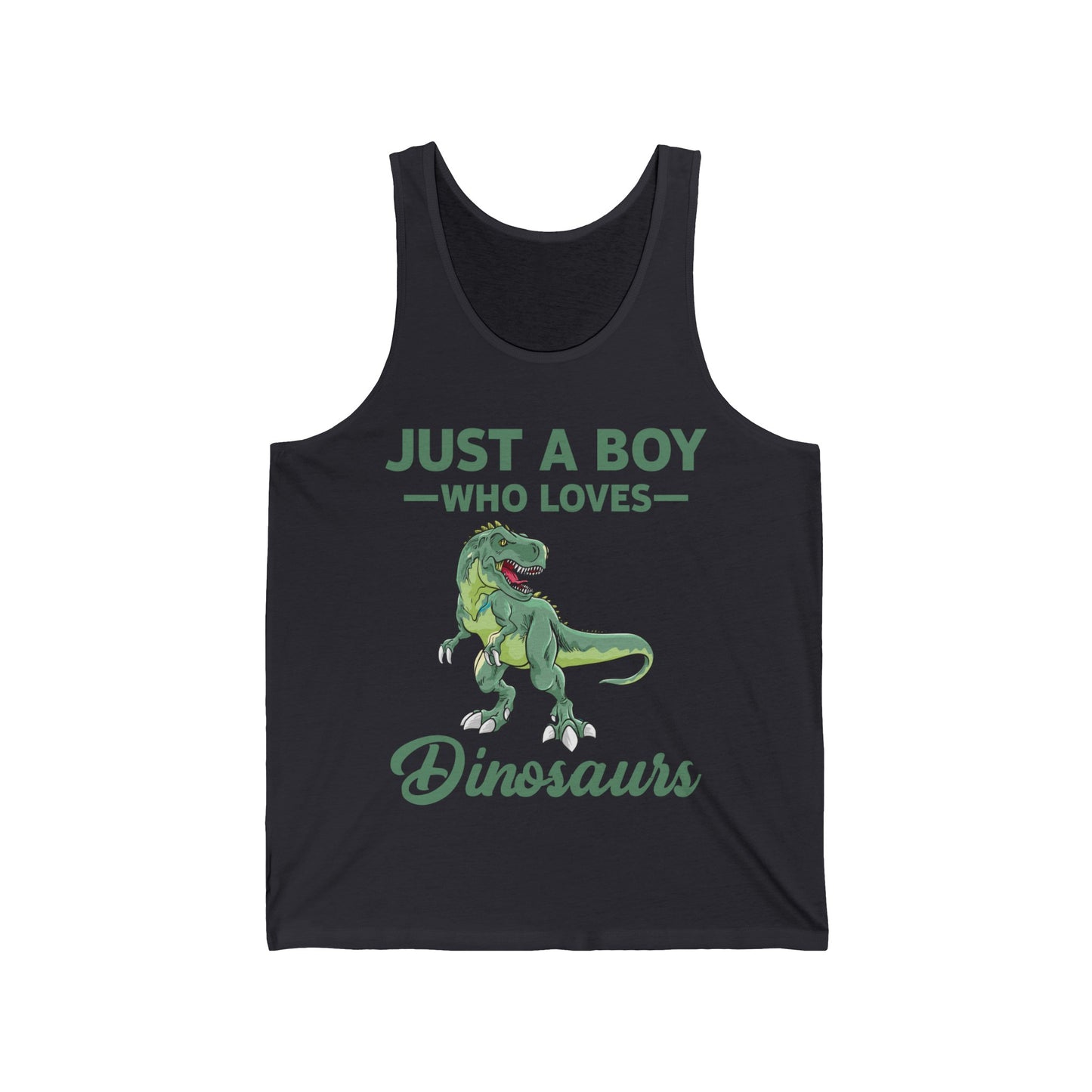 Just a Boy Who Loves Dinosaurs T-rex Schoolboys Paleontologist Tank Tops