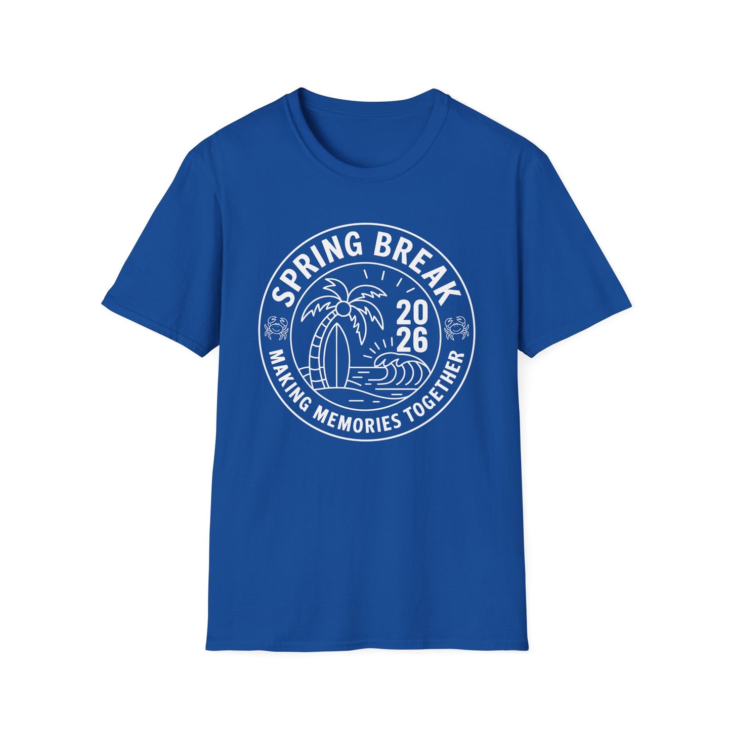 Funny Spring Break Squad Crew Vintage 2026 Beach Palm Family Trip T-Shirt