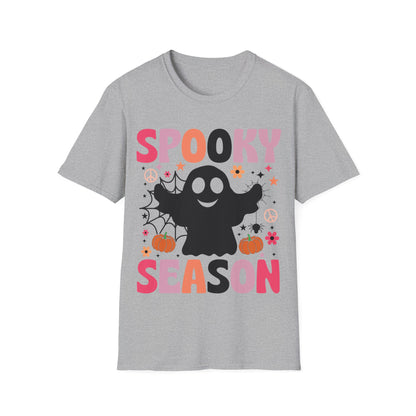 Groovy Spooky Season Cute Ghost Pumpkin Halloween T-Shirt For Men Women Kids