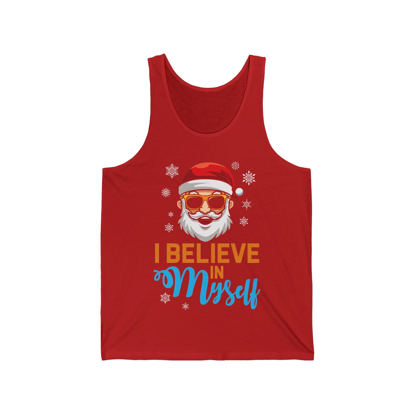 I Believe In Myself Santa Claus Funny Christmas Santa Xmas Tank Top