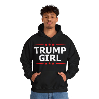 Cute Trump Girl Republican US Flag 2024 Vintage Vote Hoodie