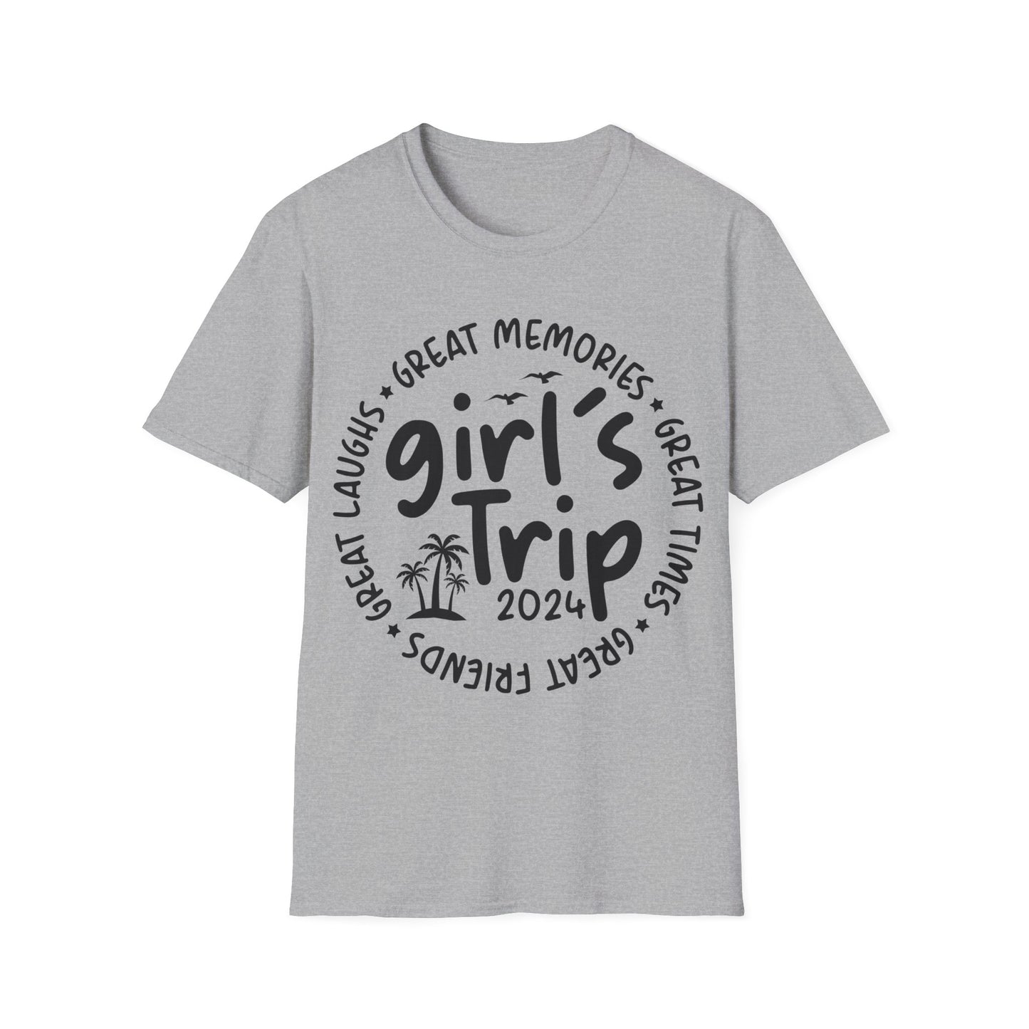 Girl's Trip 2024 Memories Friends Trip Matching Vacation T-Shirt For Men Women T-Shirt