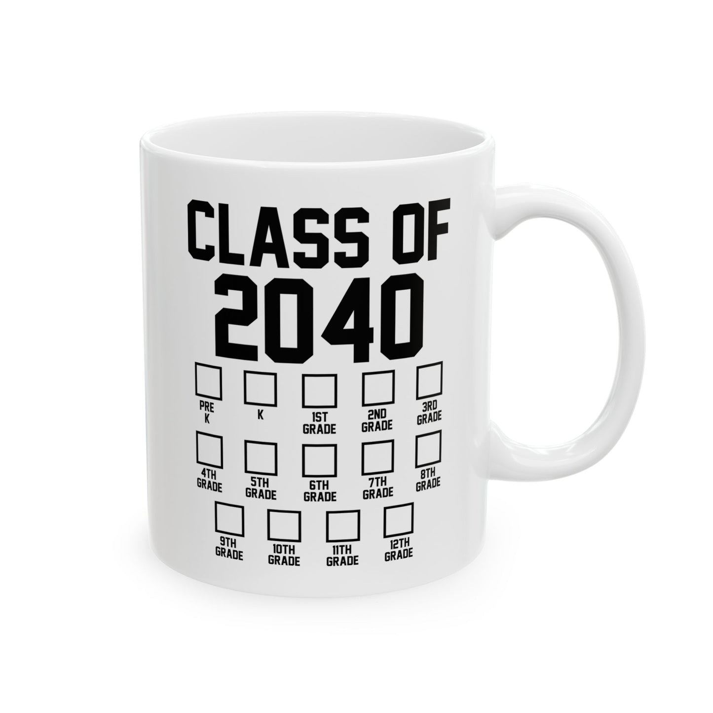 Class of 2040 Grow with Me Checklist Pre-k to 12th Grade Coffee Mug