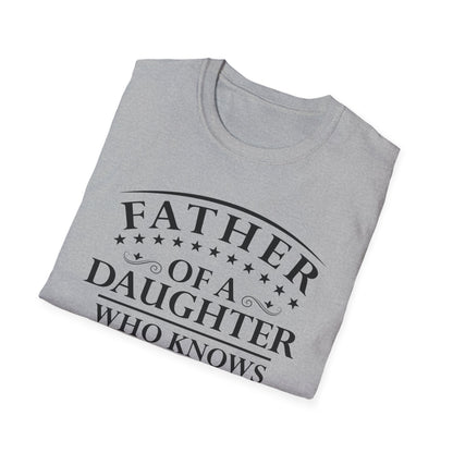 Funny Father Daughter Knows Everything Dad Fathers Day Vintage T-Shirt For Men Women T-Shirt