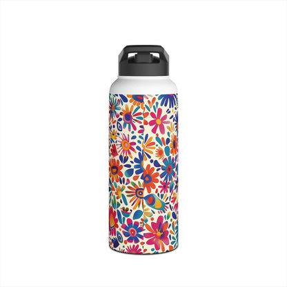 Fiesta Fiesta Pattern Stainless Steel Water Bottle with Twist-on Lid and Double-Wall Vacuum Insulation