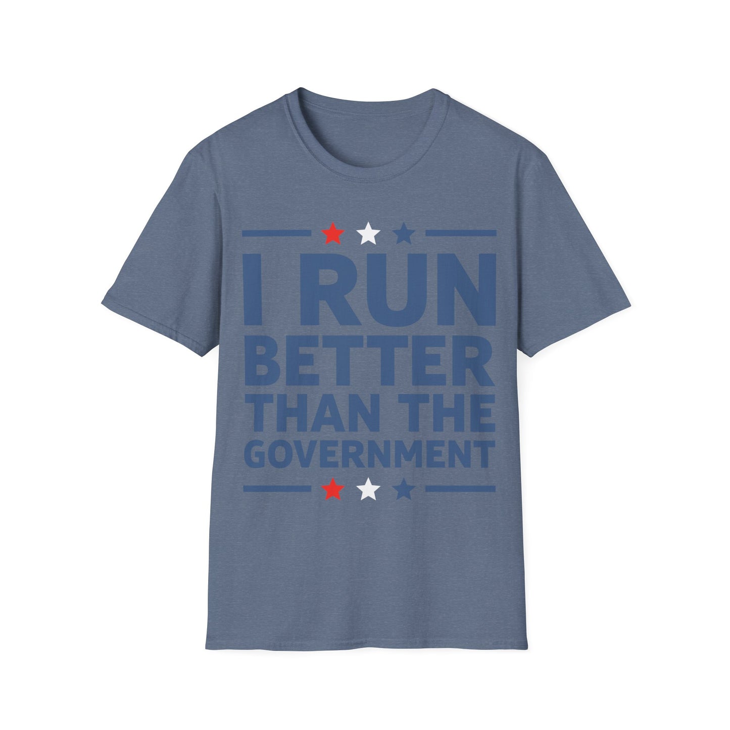 Funny I Run Better Than The Government Racerback Running Marathon T-Shirt