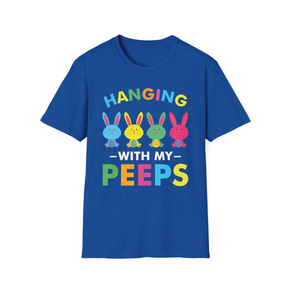 Funny Hangin with My Peeps Marshmallow Cute Happy Easter T-Shirt