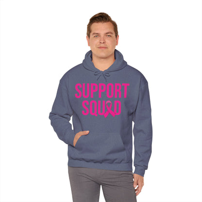 Support Squad Breast Cancer Warrior Awareness October Pink Hoodie