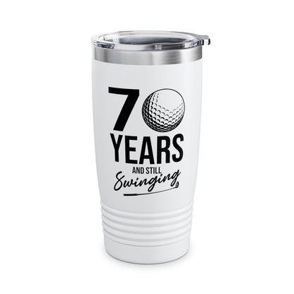 70 Years And Still Swinging 70th Birthday Funny Golf Club Tumbler