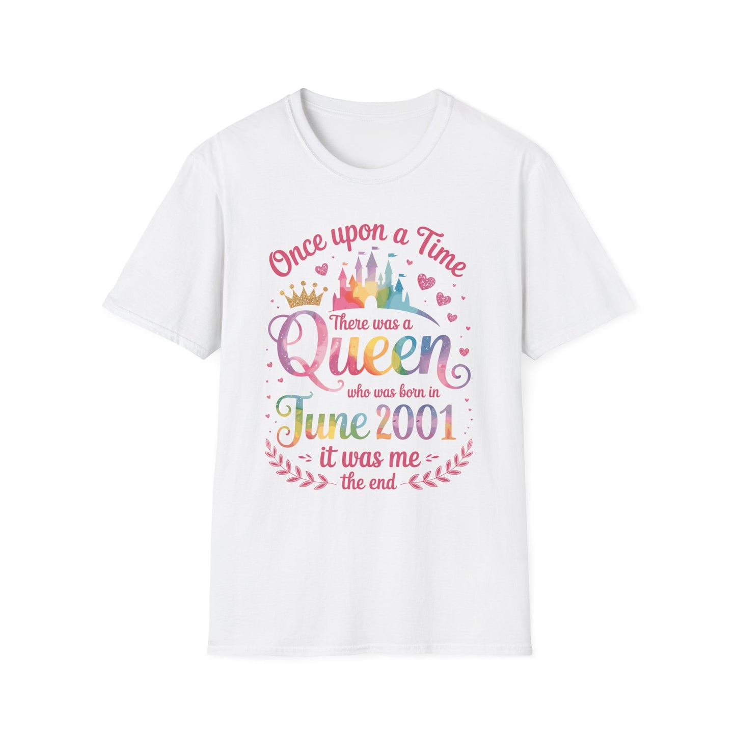 Funny 25 Years Old Birthday Girl 25 Birthday Queen June 2001 T-Shirt For Women