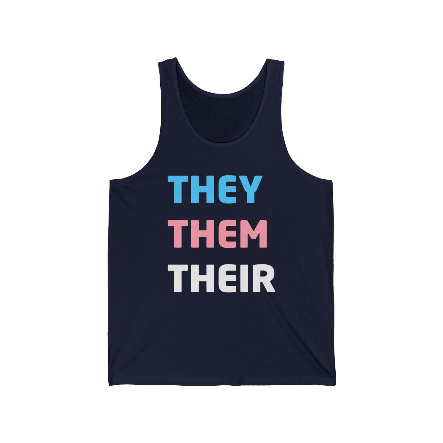 They Them Their LGBTQ Pride Pronouns for Nonbinary Enby NB Tank Top