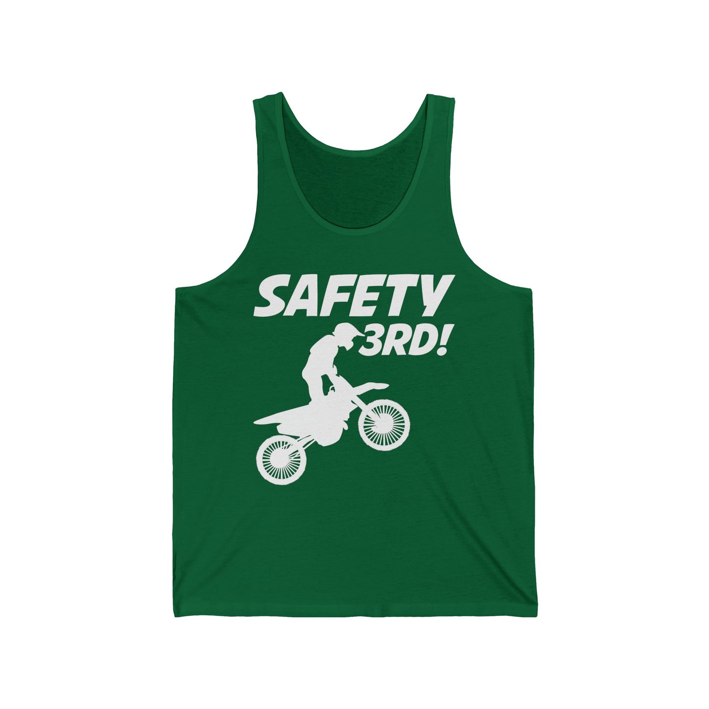 Funny Safety Third Biker Bike Rider Cool Motorbike Dirt Fun Tank Tops for Men