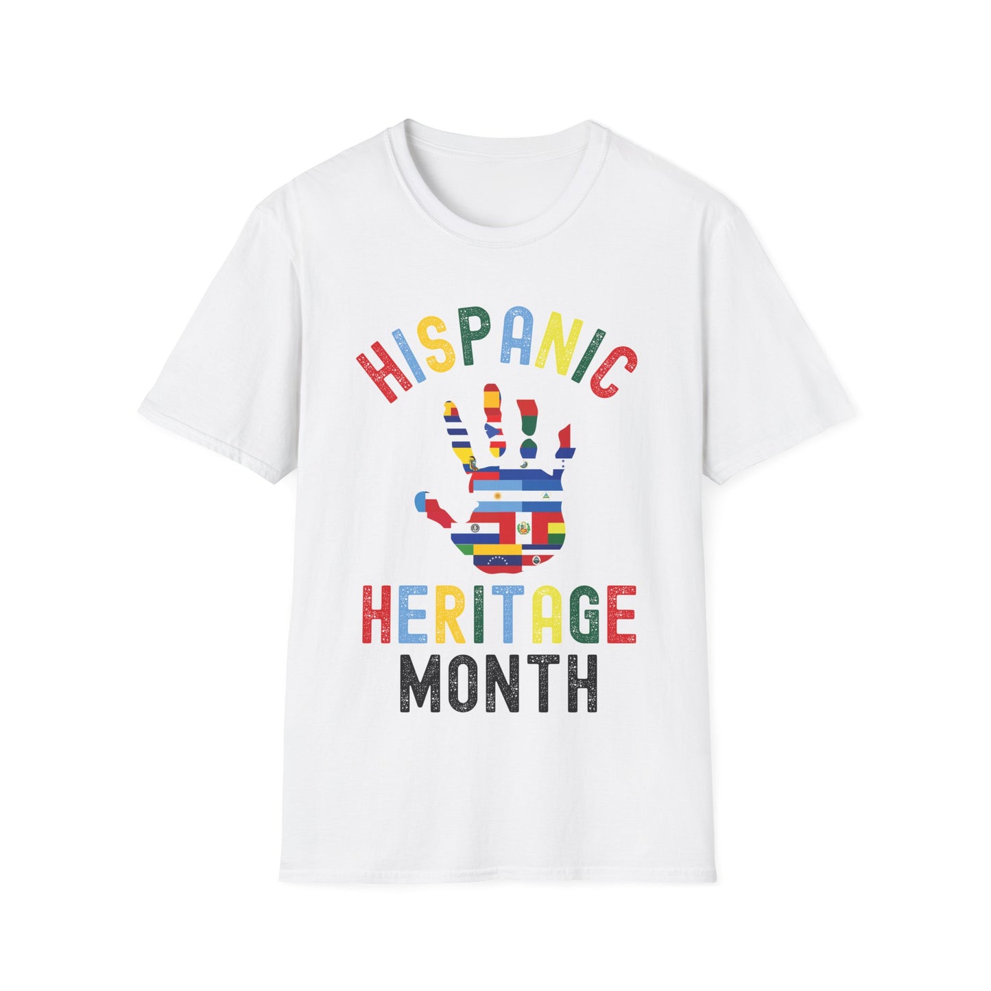 Hispanic Heritage Month Hand Flags Countries  T-Shirt Men Women Kids