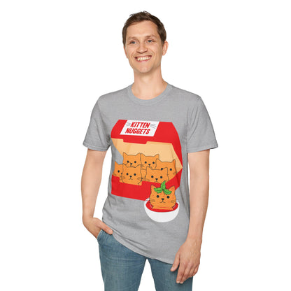 Funny Kitten Nuggets Food Pun Cat Lover Gift Chicken Nuggets T-Shirt For Men Women T-Shirt