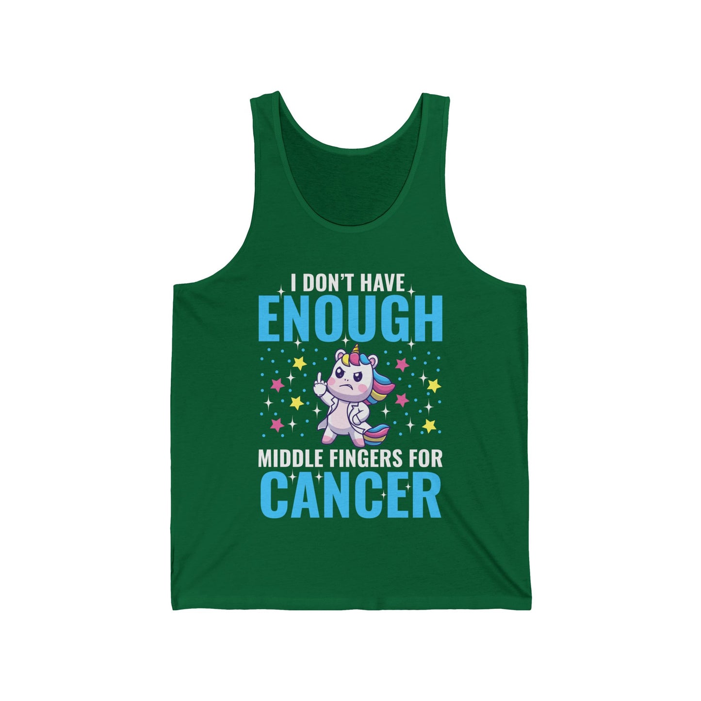 Funny I Don't Have Enough Middle Fingers For Cancer Unicorn Tank Top For Men Women Tank Top