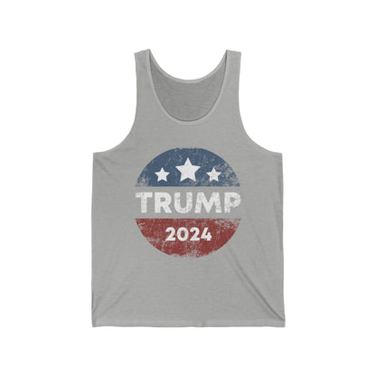 Trump 2024 Retro Campaign Button Re Elect President Trump Tank Top For Men Women Tank Top