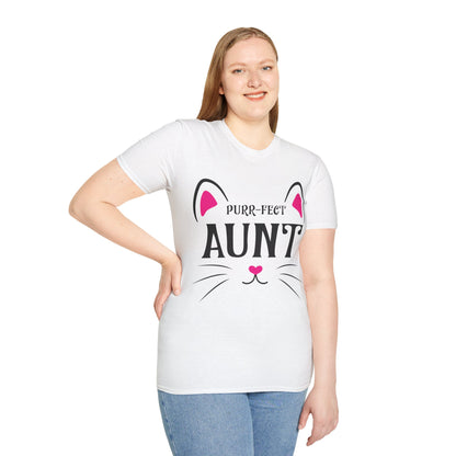 PURR-FECT Aunt Funny Cat Lover Cute Funny Kitten T Shirt Gift For Men Women T-Shirt