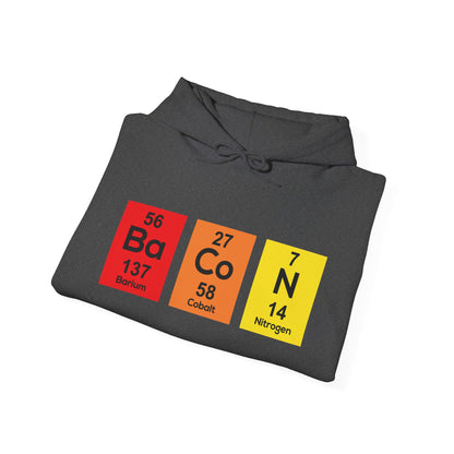 Funny The Chemistry of Bacon Hoodie Funny Nerdy Periodic Table Science Hoodie For Men Women