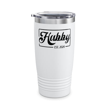 Hubby Est 2024 Just Married Honeymoon Wedding Couples Tumbler For Men Tumbler