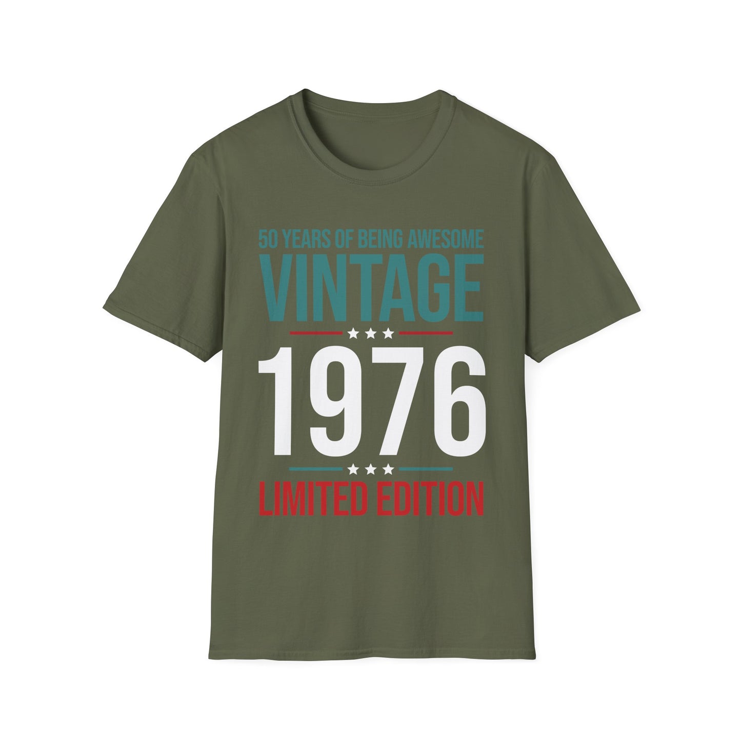 50 Year Old Gifts Vintage 1976 50 Years Awesome 50th Birthday T-Shirt