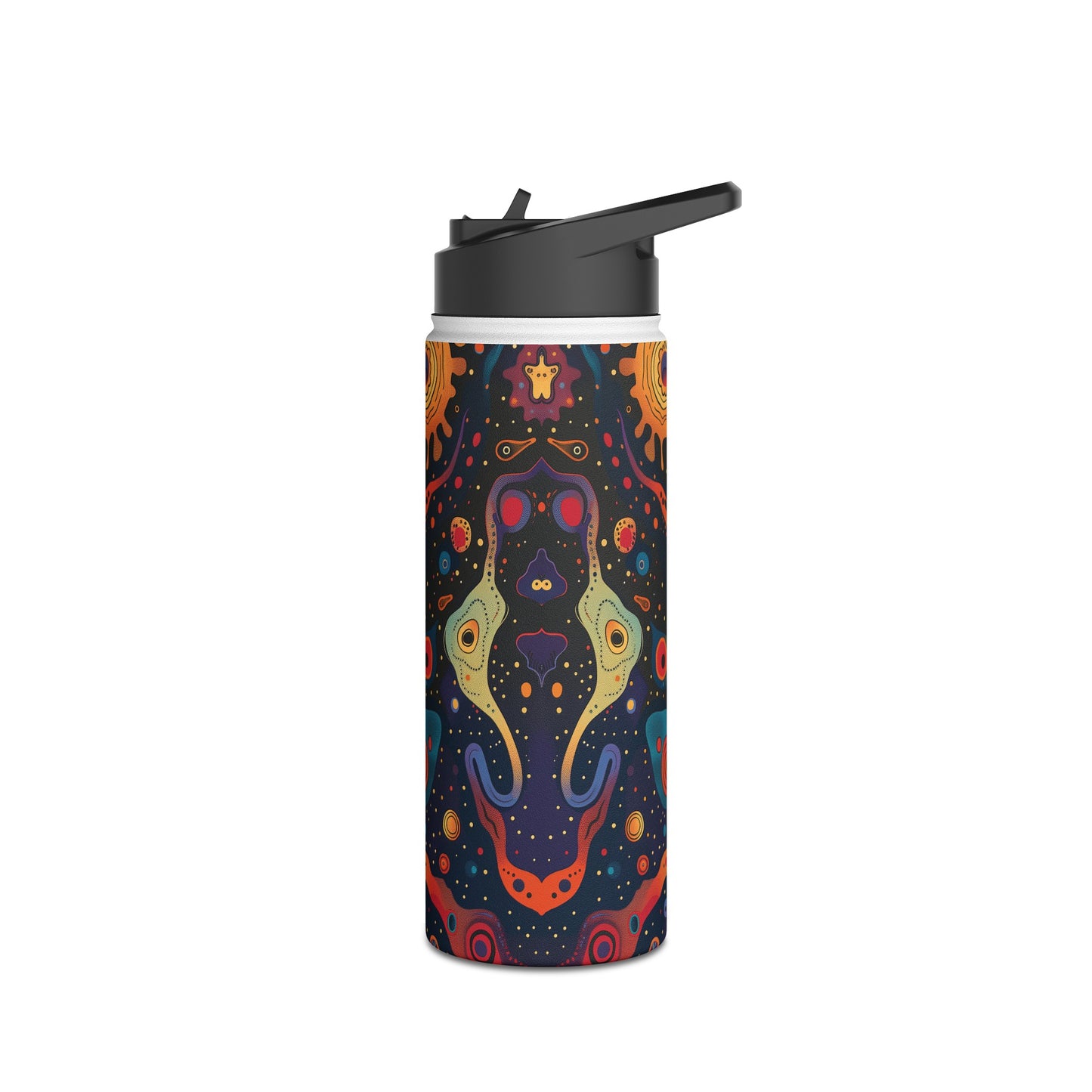 Space Oddity Pattern Stainless Steel Water Bottle with Twist-on Lid and Double-Wall Vacuum Insulation