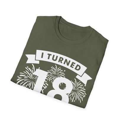 Funny I Turned 18 In 2026 18th Birthday Party Gift T-Shirt For Men Women