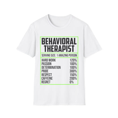 Behavioral Therapist Facts Analyst Behavior Tech SPED Teacher Autism T-Shirt