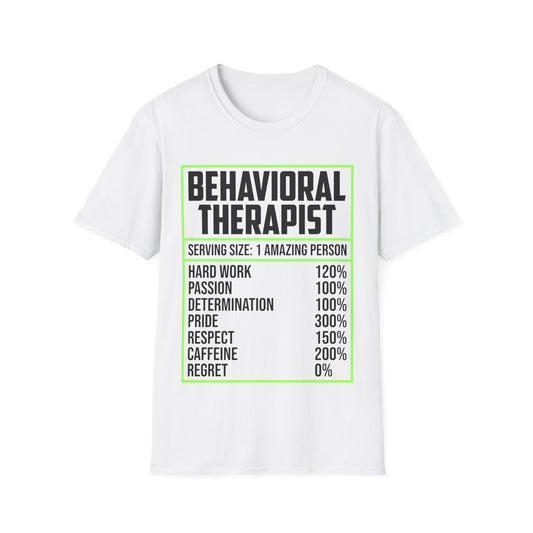 Behavioral Therapist Facts Analyst Behavior Tech SPED Teacher Autism T-Shirt