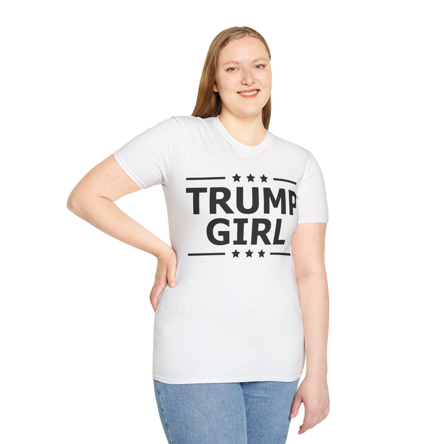 Cute Trump Girl Republican US Flag 2024 Vintage Vote T-Shirt