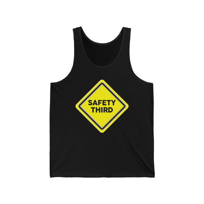 Funny Safety 3rd Third Distress Fun Tank Top For Men Women Travelers