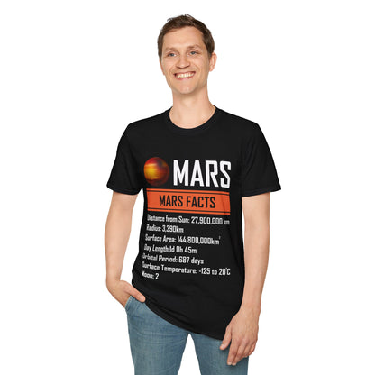 Mars Facts About Mars Planet Space Lover T-Shirt Men Women