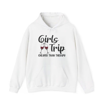 Funny Girls Trip Cheaper Than Therapy Beach Vacation Party Hoodie For Women