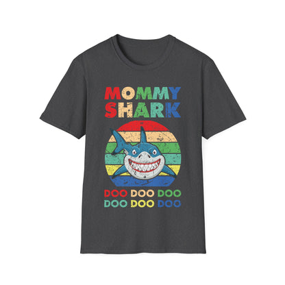 Funny Mommy Shark Vintage Doo Doo Doo Mothers Day Birthday Gift Tee T-Shirt Women