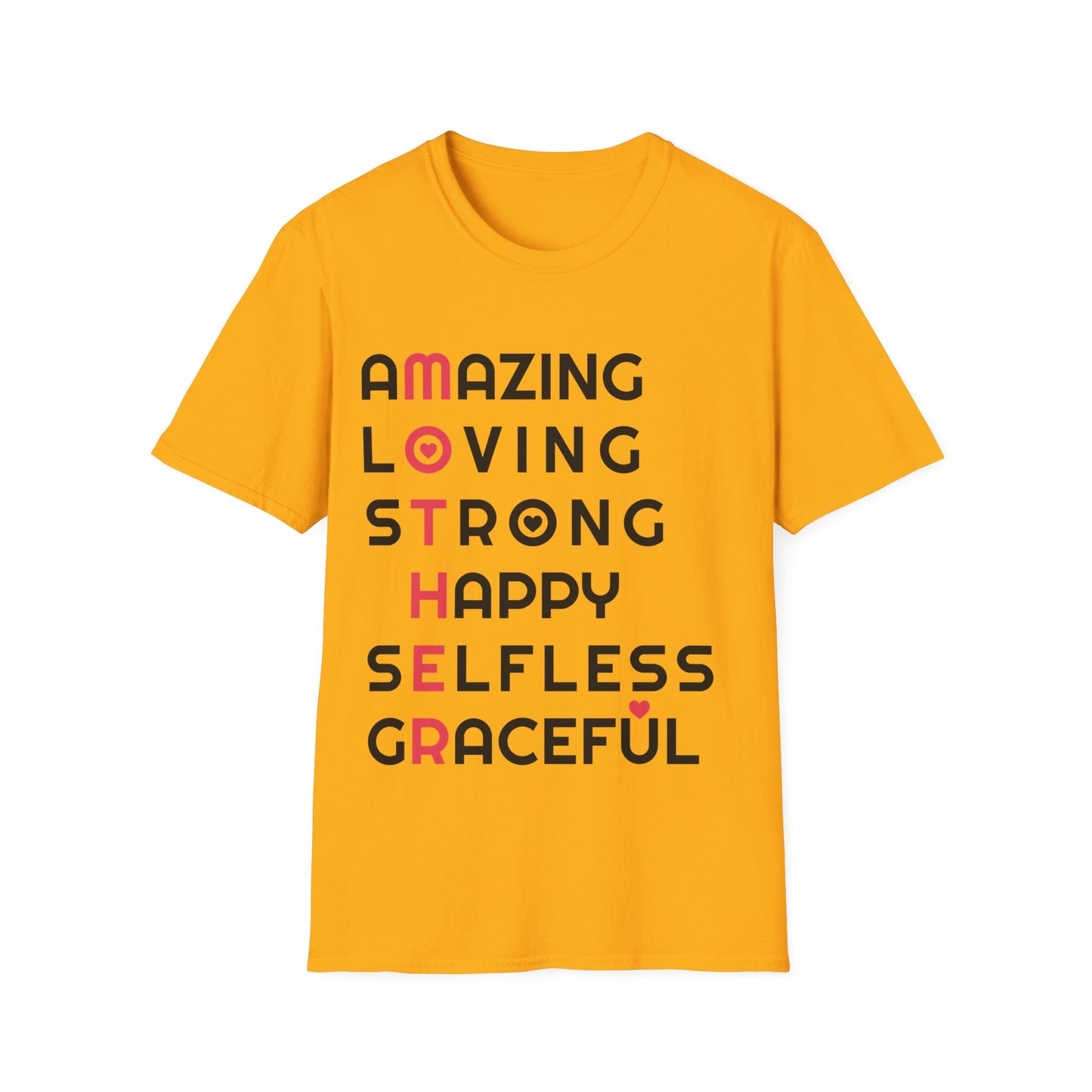 Mother Amazing Loving Strong Happy Selfless Graceful Mothers Day Mom Tshirt