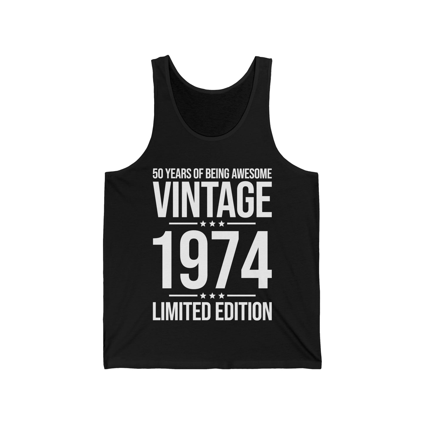 50 Year Old Gifts Vintage 1974 50 Years Awesome 50th Birthday Tank Tops