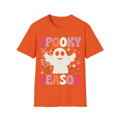 Groovy Spooky Season Cute Ghost Pumpkin Halloween T-Shirt For Men Women Kids