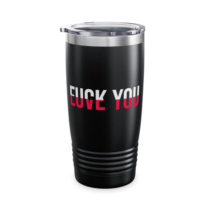 Love You Fck You Love and Hate Cross Word Tumbler