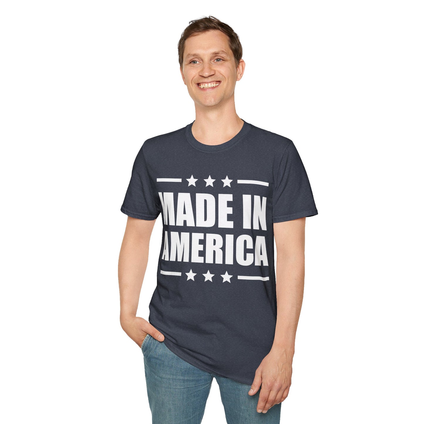 Made In America T-Shirt Patriotic Funny 4th of July Shirt T-Shirt For Men Women T-Shirt