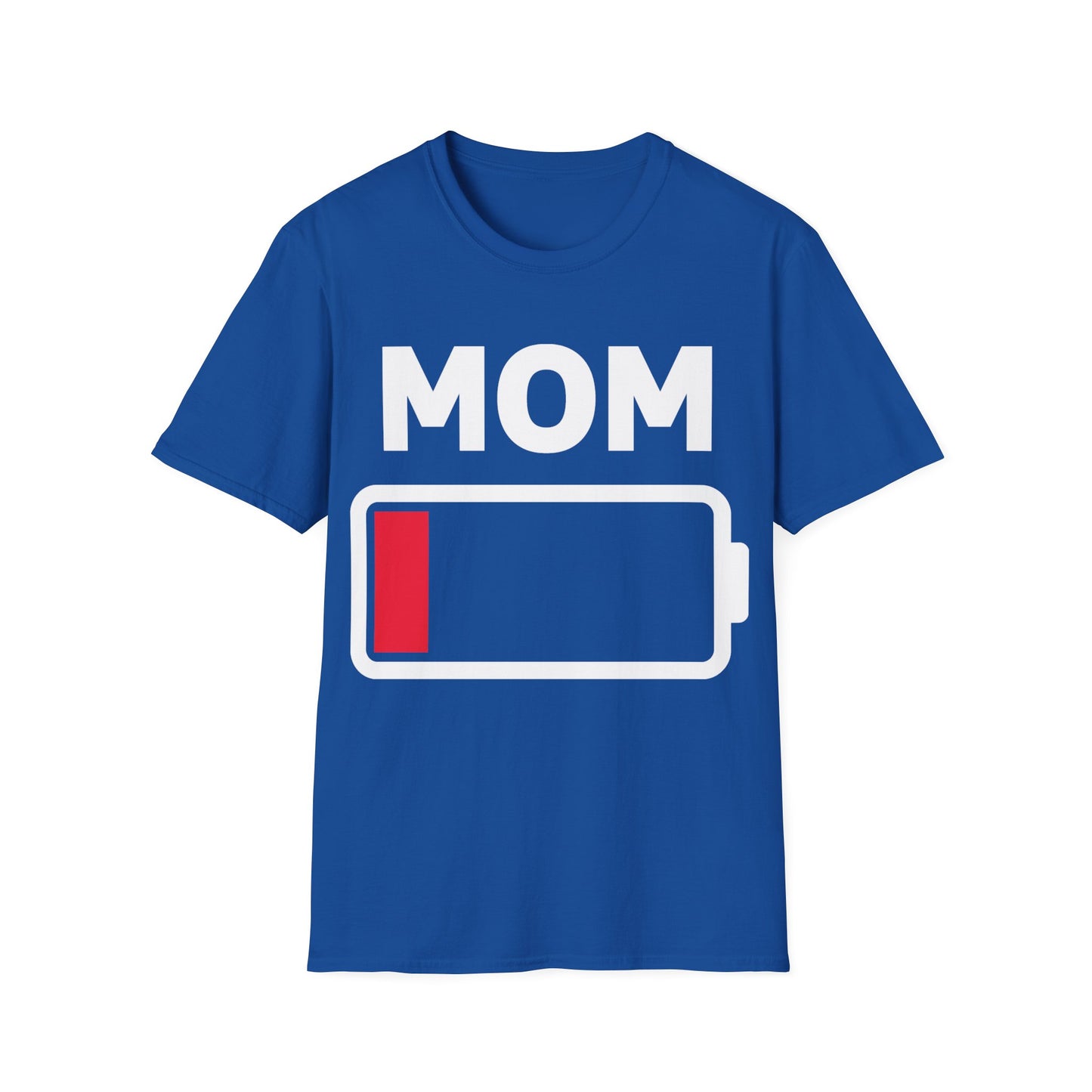 Funny Mom Tired Low Battery Mothers Day T-Shirt