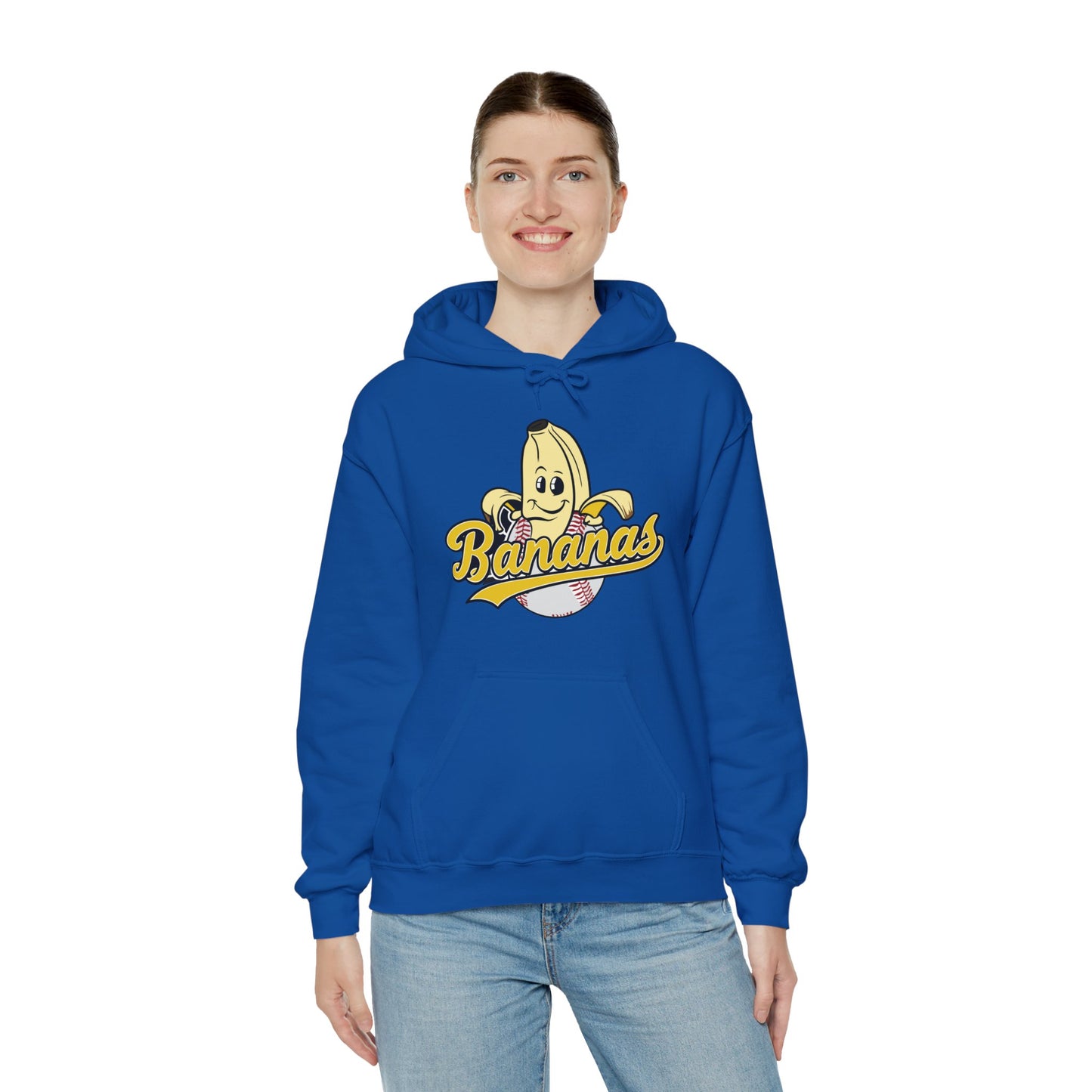 Funny Let's Go Bananas Baseball Hoodie For Baseball Lovers Men Women Hoodie