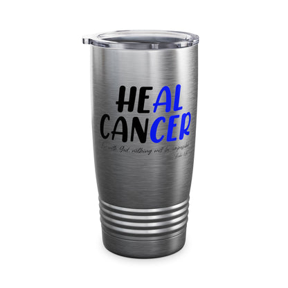 Colon Cancer Faith Bible Verse CRC Awareness Support Heal Family Tumbler For Men Women