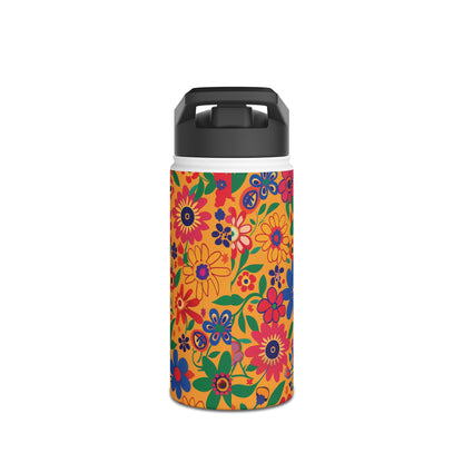 Fiesta Fiesta Vibrant Pattern Stainless Steel Water Bottle with Twist-on Lid and Double-Wall Vacuum Insulation