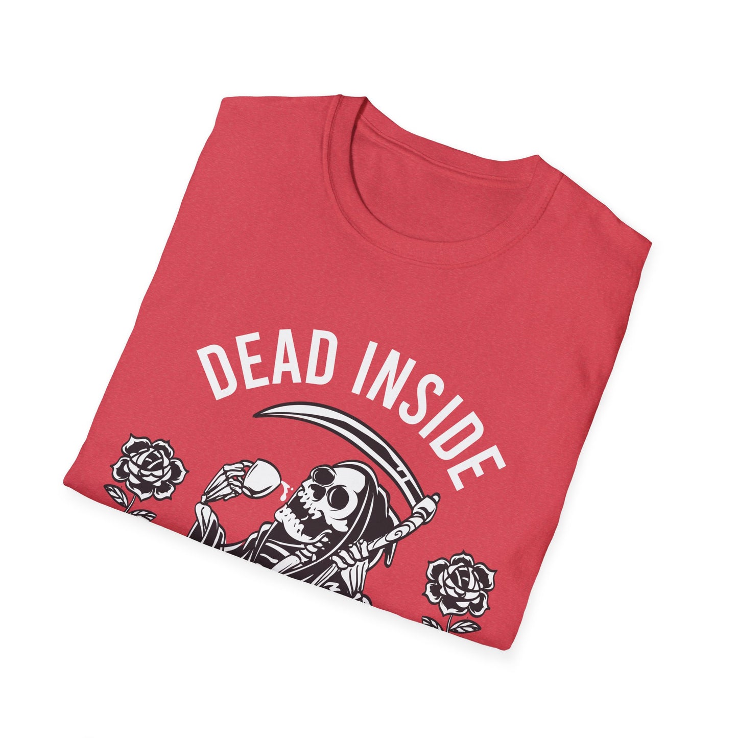 Funny Dead Inside But Caffeinated Skeleton Coffee Lover Drink Morning T-Shirt